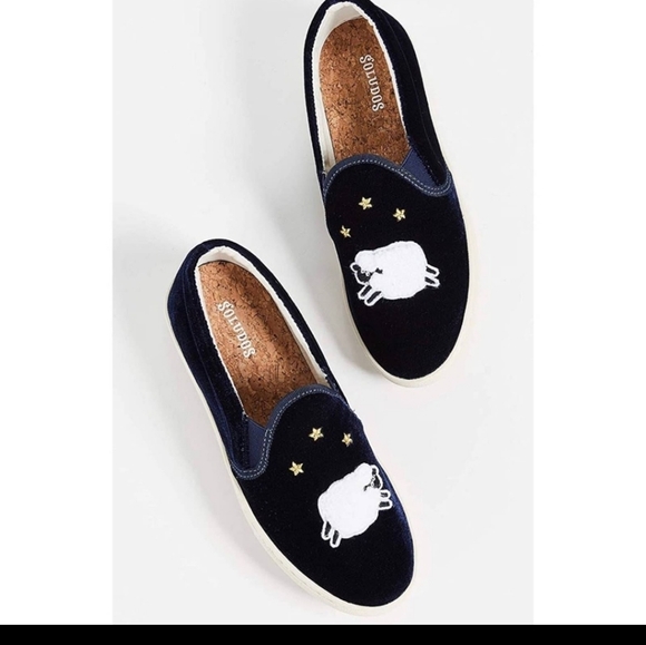 Soludos Blue Velvet Sheep Shoes Slip-on 8.5 - Picture 6 of 9